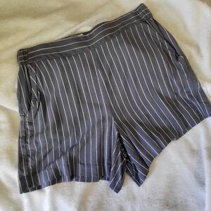 Nine West Grey Shorts with White Pinstripes